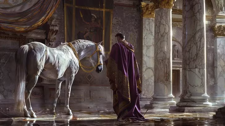 Đặc biệt, nhà sử học Suetonius còn tuyên bố hoàng đế Caligula từng lên kế hoạch phong cho Incitatus làm chấp chính quan - một chức vụ quan trọng trong chính quyền La Mã khi đó. Ảnh: 4theloveof-horses.com.