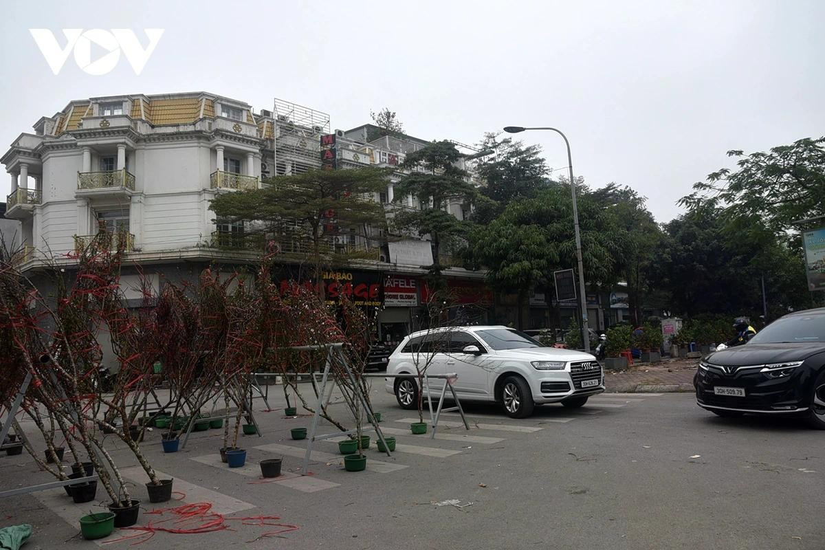 Không chỉ vè hè lòng đường cũng bị chiếm dụng để bày bán cây cảnh, tiềm ẩn nguy cơ mất an toàn giao thông.