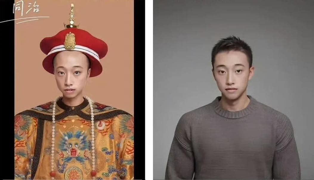 Vua Đồng Trị trong ảnh phục dựng bằng AI có gương mặt không mấy nổi bật.