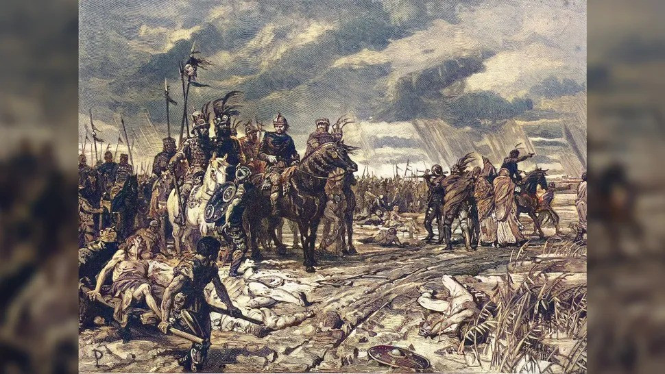 Những chiến binh du mục người Hung Nô, được cho là đến từ châu Á, nổi tiếng với các cuộc tấn công, cướp bóc, gieo rắc nỗi ám ảnh kinh hoàng cho người dân ở châu Âu vào thế kỷ 4 - 5. Ảnh: SPCOLLECTION via Alamy Stock Photo.