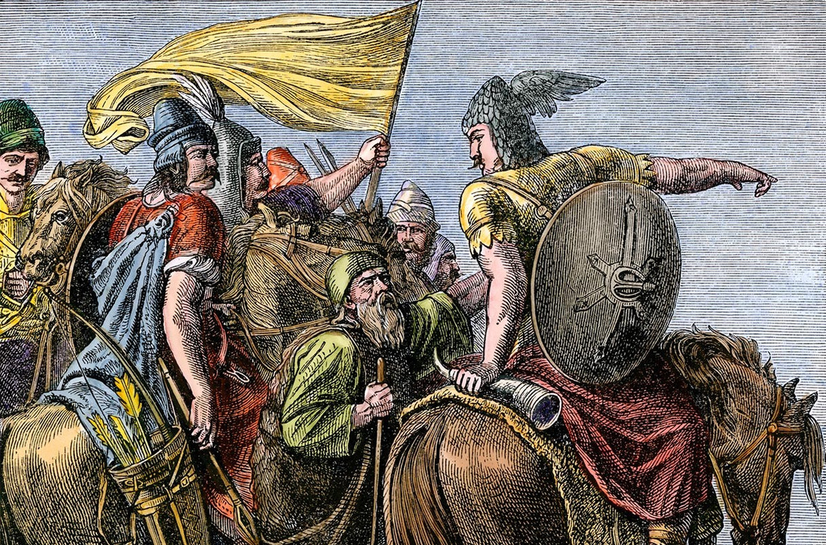 Phần lớn người Hung Nô không có nơi ở cố định, sống theo lối du mục và sử dụng thành thạo ngựa trong chiến đấu cũng như sinh hoạt hàng ngày. Ảnh: North Wind Picture Archives/Alamy Stock Photo.