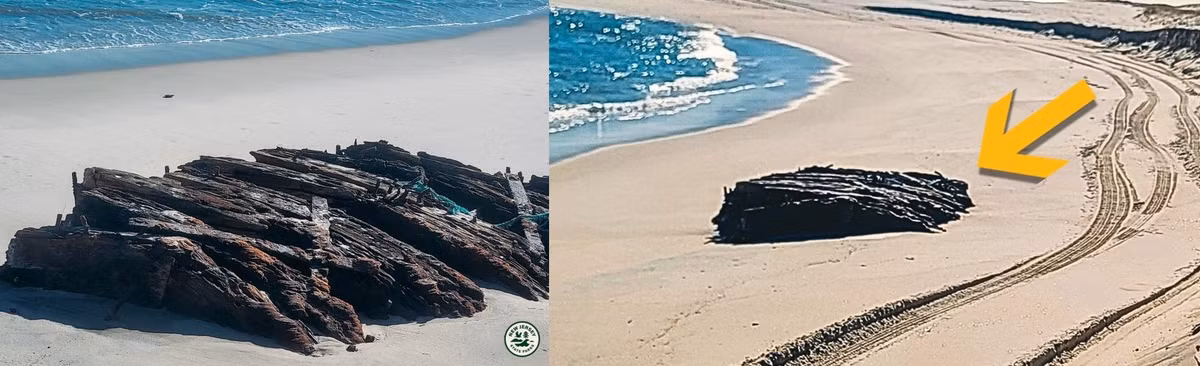 Thế nhưng, hiện tại, hiện tượng xói mòn bờ biển xảy ra trong mùa Đông đã hé lộ phần còn lại của xác tàu Lawrence N. McKenzie - một phần lịch sử hàng hải của Island Beach State Park.