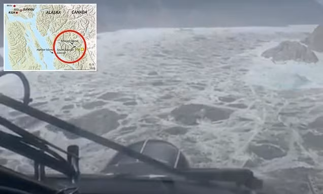 Các nhà khoa học đã xác định nguyên nhân dẫn tới "trận sóng thần" bí ẩn xảy ra ở Đông Nam Alaska vào ngày 10/8. Ảnh: Mail Online.