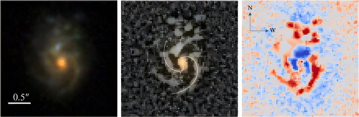 Ảnh chụp COSMOS-74706 mà các nhà khoa học ghi lại là hình ảnh "vượt thời gian" nguyên vẹn từ quá khứ. Điều này là do ánh sáng tạo nên hình ảnh của các vật thể cách chúng ta hàng tỉ năm ánh sáng cũng mất khoảng thời gian tương tự mới chạm đến kính viễn vọng. Ảnh: Daniel Ivanov et al.