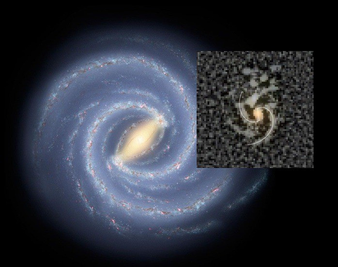 Thiên hà Milky Way (hay còn gọi Ngân Hà) được nhiều người quen gọi là "dải Ngân Hà" bởi hình dạng giống như một dải sáng vắt ngang bầu trời. Trên thực tế, Ngân hà là một "thiên hà xoắn ốc có thanh" điển hình. Ảnh: NASA/Daniel Ivanov.