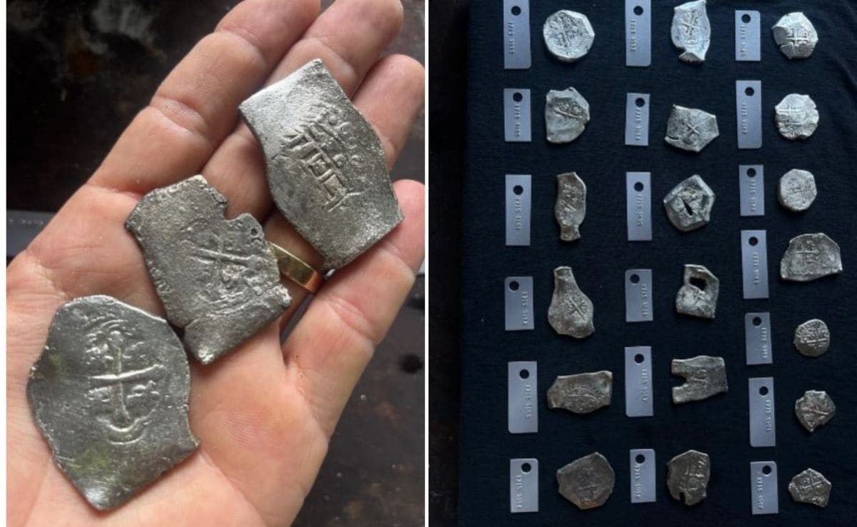 Theo luật pháp của bang Florida, bất kỳ “kho báu chôn giấu” hay hiện vật lịch sử nào bị “bỏ rơi” trên đất hoặc trong vùng nước thuộc sở hữu của bang đều thuộc về bang mặc dù các đơn vị khai quật có thể được cấp phép để tiến hành “dịch vụ trục vớt”. Luật quy định khoảng 20% vật phẩm khảo cổ được trục vớt phải được bang giữ lại để phục vụ nghiên cứu hoặc trưng bày công cộng. Ảnh: 1715 Fleet - Queens Jewels, LLC.