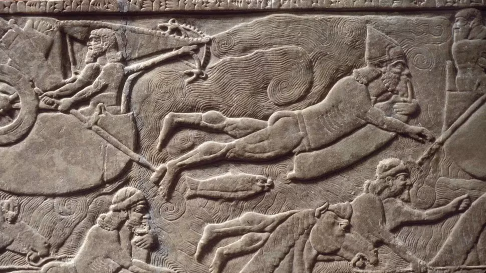 Được khai quật vào những năm 1840 tại một cung điện ở Nimrud, Iraq, bức phù điêu được các chuyên gia xác định được tạo ra vào khoảng năm 865 trước Công nguyên đến năm 860 trước Công nguyên. Ảnh: Alamy.