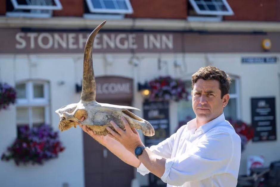 Trước sự việc này, Giáo sư David Norman, nhà cổ sinh vật học tại Đại học Cambridge, cho biết hộp sọ "đáng ngờ" đó trông giống như "hộp sọ của một con ngựa đã chết". Chiếc sừng dường như của một con bò cố tình được gắn vào đỉnh đầu của con ngựa.