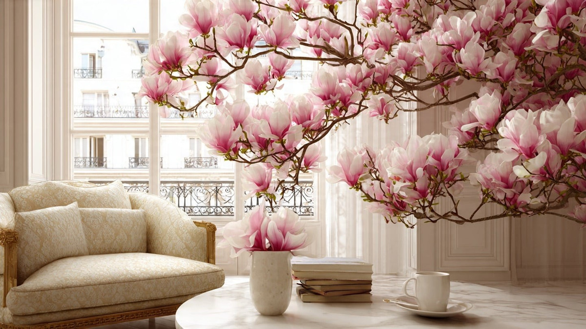 Cơ chế “ép nở” đúng dịp Tết: Nụ mộc lan đã phân hóa từ mùa trước. Khi cắt cành và đặt vào nước ấm trong nhà (18–25℃), hoa được kích thích nở sớm, thường sau 1–3 tuần.