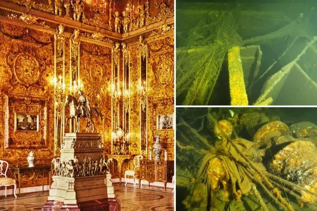 Tuy nhiên, một giả thuyết khác suy đoán Căn phòng hổ phách có thể đã được Đức quốc xã tháo dỡ và vận chuyển ra khỏi Königsberg trước khi Liên Xô tấn công, kiểm soát nơi này. Theo quan điểm này, Căn phòng hổ phách quý hiếm đã được lính Đức quốc xã đưa lên con tàu SS Karlsruhe. Tuy nhiên, con tàu bị chìm ở Biển Baltic ngoài khơi Ba Lan vào tháng 4/1945. Ảnh: thesun.