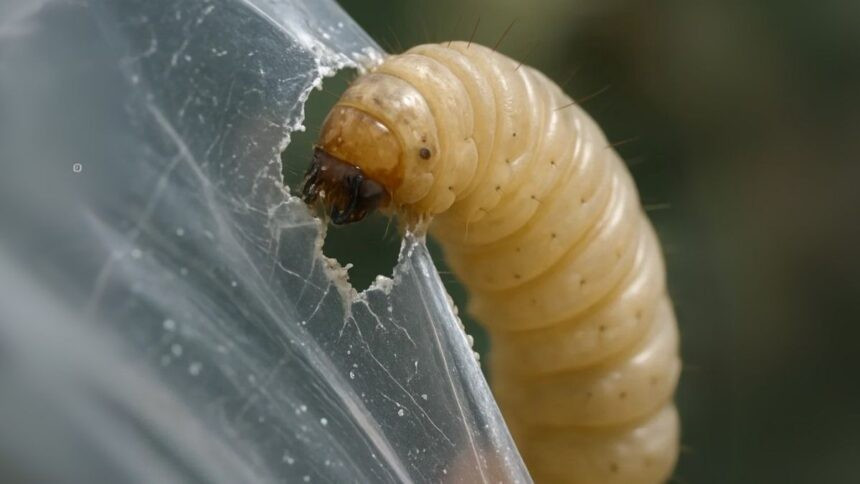 Nhóm các nhà nghiên cứu tại Đại học Brandon tại Manitoba, Canada đã phát hiện sâu sáp - ấu trùng của bướm sáp - có thể ăn và tiêu hóa nhựa polyethylene trong 1 ngày. Ảnh: myelectricsparks.com.