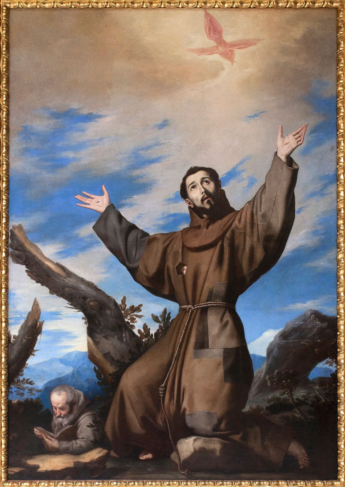 Thánh Francis là vị thánh bảo trợ động vật, môi trường, hệ sinh thái và nước Italy. Ngài được biết đến với việc dành tình yêu dành cho tất cả các tạo vật của Chúa và là người sáng lập Dòng Phanxicô phục vụ người nghèo và những người bị thiệt thòi. Ảnh: Leemage / UIG via Getty.