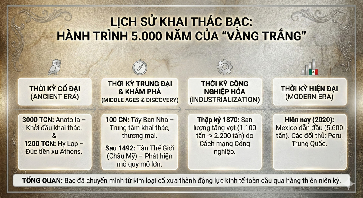 Mexico hiện là nhà sản xuất bạc lớn nhất thế giới