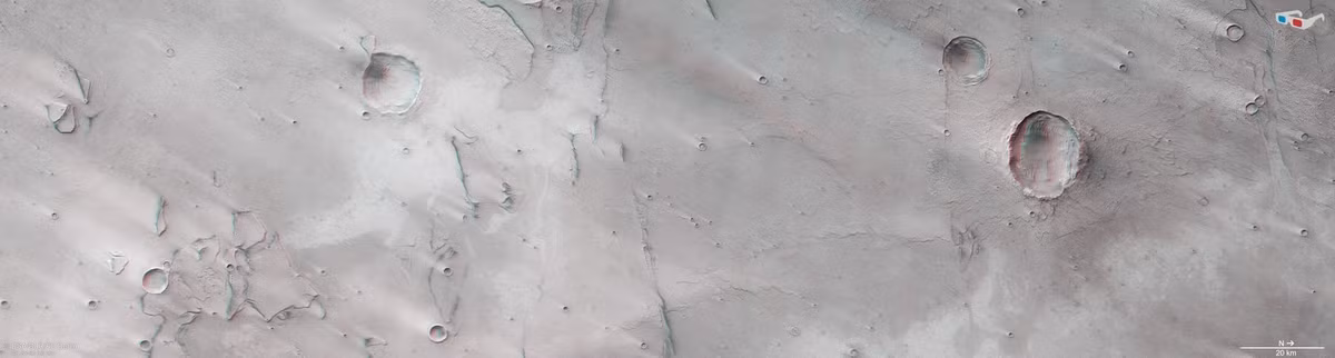 Một số mảnh vỡ tạo nên phần cánh có vẻ mượt hơn và tròn hơn, giống như một trận lở bùn. Ảnh: ESA/DLR/FU Berlin (CC BY-SA3.0 IGO).