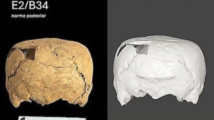 Nhóm nghiên cứu cho biết thêm rằng phát hiện này là "chưa từng có" ở khu vực này trên thế giới bởi vì đây là hộp sọ bị biến dạng thành hình lập phương "độc nhất vô nhị" từng được tìm thấy gần Huasteca. Ảnh: INAH.