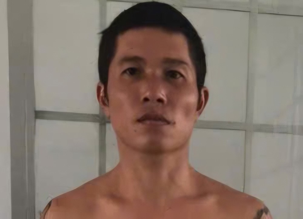 Nguyễn Văn Thắng tại cơ quan công an. Ảnh: AB