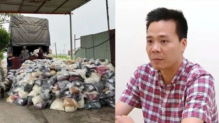 Nguyễn Năng Mạnh và kho hàng 100 tấn thực phẩm chức năng giả bị cơ quan công an thu giữ.