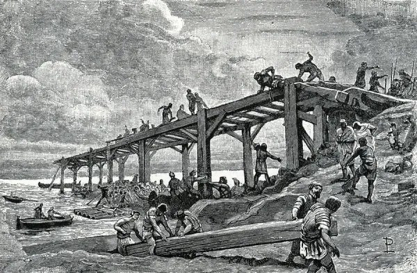 Cây cầu bắc qua sông Zihl được xây dựng 18 năm sau khi đế chế La Mã tiếp quản khu vực hiện nay là lãnh thổ của Thụy Sĩ. Đó là một phần của Tuyến đường Jura Transversal - tuyến đường thương mại và vận tải sầm uất. Cầu bắc qua sông Zihl nằm ở ngã tư chiến lược của tuyến đường trên và ngay bên ngoài thị trấn Petinesca. Ảnh: mediastorehouse.