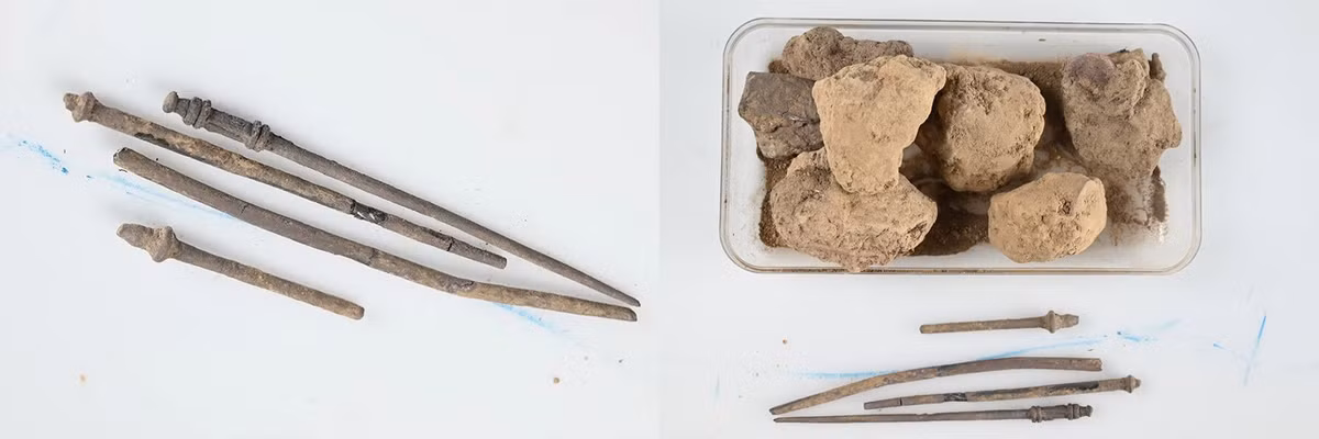 Sau khi giao nộp kho báu La Mã, người đàn ông 31 tuổi trên đã tham gia một khóa học dò kim loại do chính phủ tổ chức. Văn phòng công tố Hildesheim cũng đã hủy bỏ cuộc điều tra vụ việc vì thời hiệu đã hết. Ảnh: Bartels, PI Hildesheim, ZKD/FK Forensics.