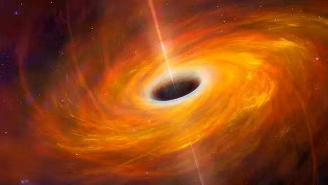 Nhóm nghiên cứu đã sử dụng kính viễn vọng James Webb để hiểu thêm về vật thể kỳ lạ đó và có phát hiện quan trọng. Theo lý thuyết thiên văn được đưa ra lần đầu khoảng nửa thế kỷ trước, lỗ đen quái vật "bỏ chạy" là sản phẩm của một cuộc va chạm giữa 3 thiên hà. Ảnh: Mark Garlick/Science Photo Library/Getty Images.