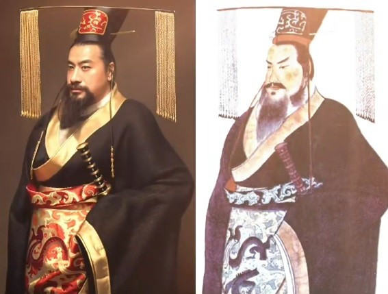 Hình ảnh phục dựng dung mạo Tần Thủy Hoàng khiến nhiều người bất ngờ. Bởi lẽ, dung mạo vua Tần toát lên thần thái của bậc đế vương, dung mạo tuấn tú, làn da sáng, ánh mắt kiên định. Ảnh: Tiktok.