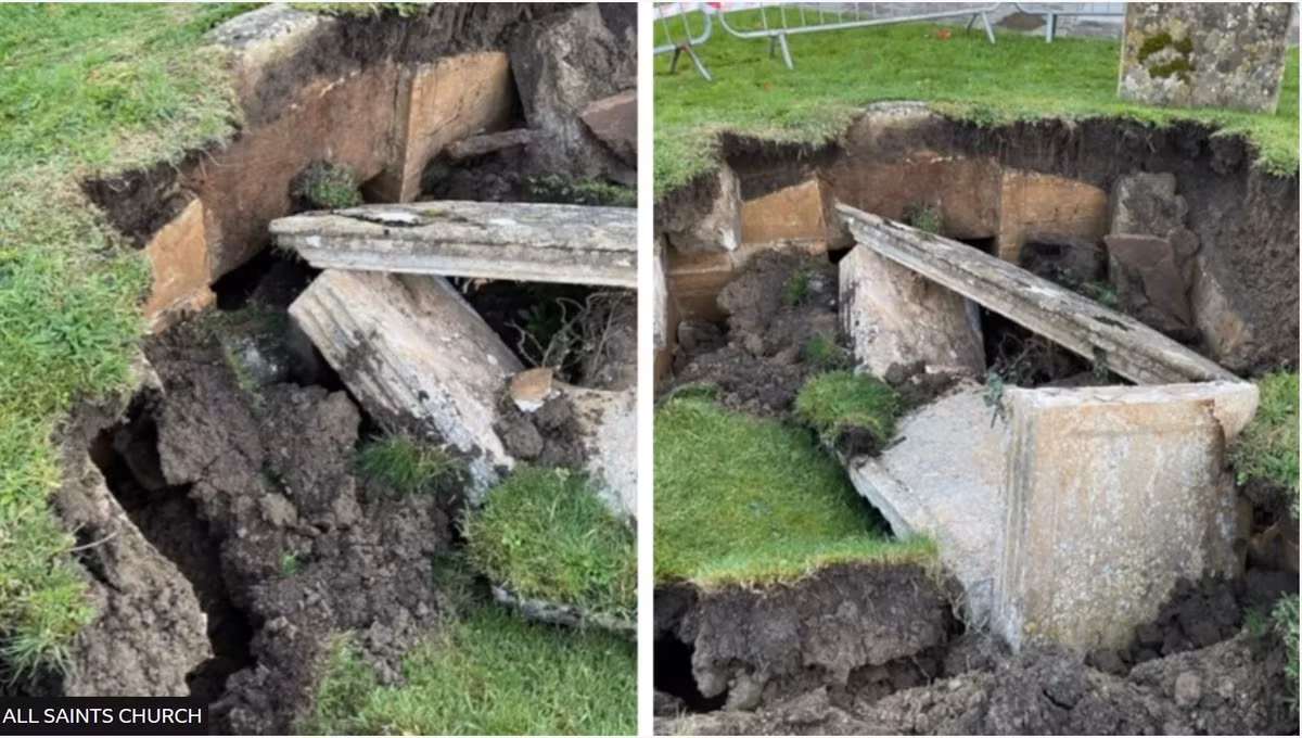 Theo Mục sư Paul Fillery, hầm mộ gia đình này có thể có tới 4 thành viên trong gia đình được chôn cất cùng nhau. Ảnh: All Saints Church.