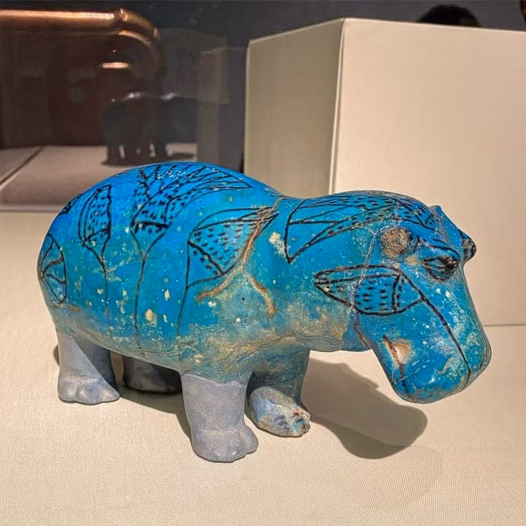 Theo Bảo tàng Nghệ thuật Metropolitan ở Thành phố New York, do nạn săn bắt quá mức nên những con hà mã hoang dã cuối cùng đã biến mất khỏi Ai Cập vào đầu thế kỷ 19. Ảnh: ancientegyptblog.com.