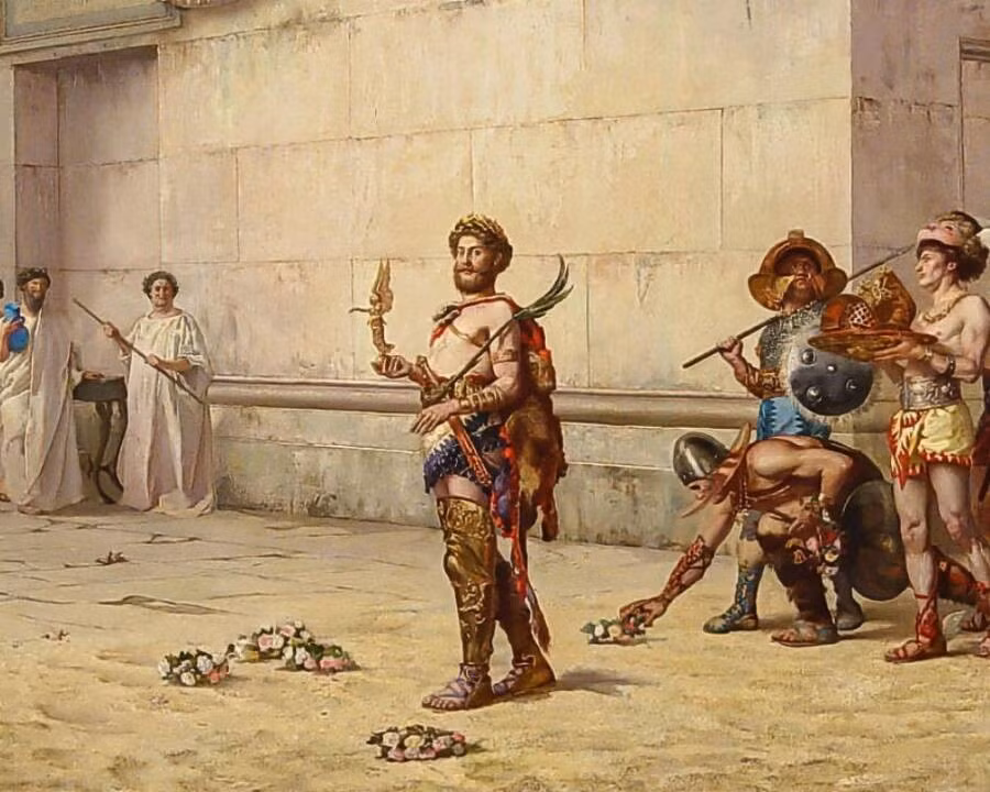 Lối đi bí mật này được đặt theo tên hoàng đế Commodus - người trị vì La Mã từ năm 177 - 192. Ông hoàng này từng suýt bị ám sát tại chính hành lang này. Hoàng đế Commodus từng sắm vai đấu sĩ, tham gia các trận đấu với võ sĩ trên đấu trường La Mã. Ảnh: Public Domain.