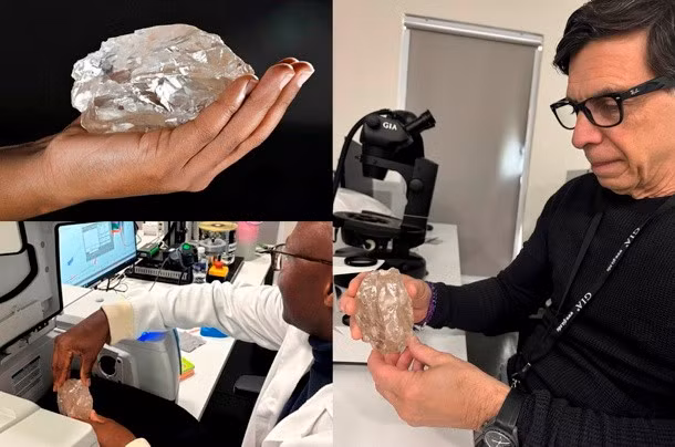 “Hiện rất khó để định giá nó. Chúng tôi phải kiểm tra viên đá trước và xem có thể thu được gì sau khi được cắt mài”, bà Margaux Donckier, Giám đốc đối ngoại của HB Antwerp chia sẻ. Ảnh: idexonline.com.