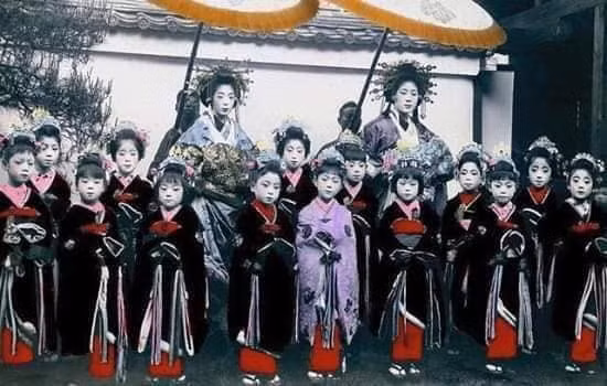 Các maiko đang tập luyện làm geisha