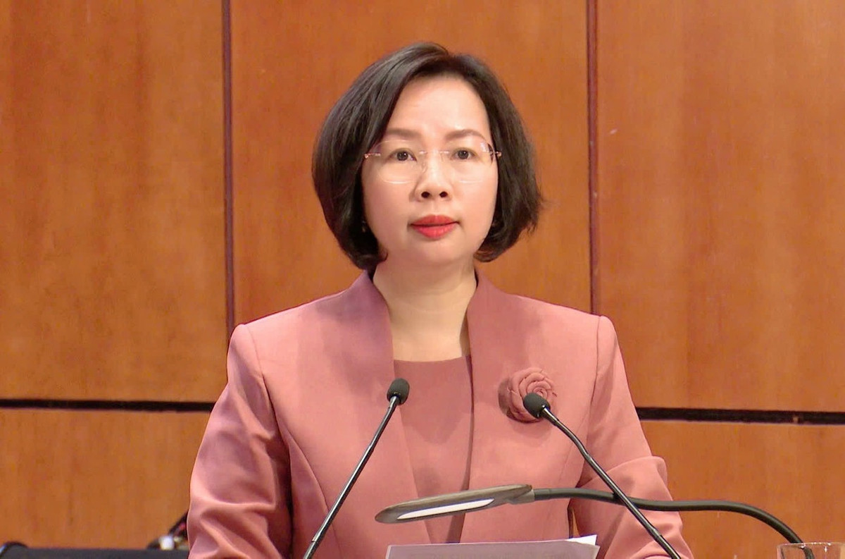 Bà Bùi Huyền Mai phát biểu tại hội nghị. Ảnh: PV.