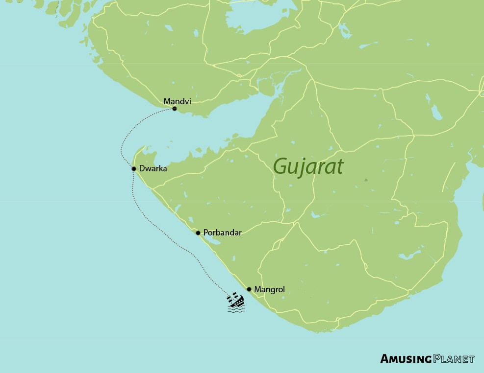 Được vận hành bởi Công ty Hàng hải Tàu hơi nước Bombay, tàu SS Vaitarna chở cả hành khách và hàng hóa giữa Mandvi, thuộc Vương quốc Kutch và Bombay. Ảnh: Amusingplanet.