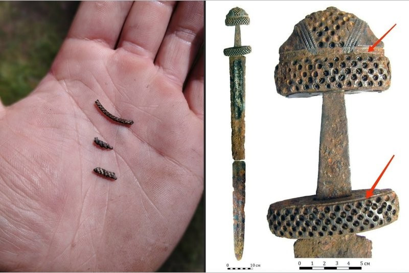 Tại một địa điểm được gọi là Ivanovka-6, nhóm khai quật đã tìm thấy một mặt dây chuyền bằng bạc gợi nhớ đến những mặt dây chuyền được tìm thấy có niên đại từ thời đế chế Byzantine. Ảnh: Rodina History.