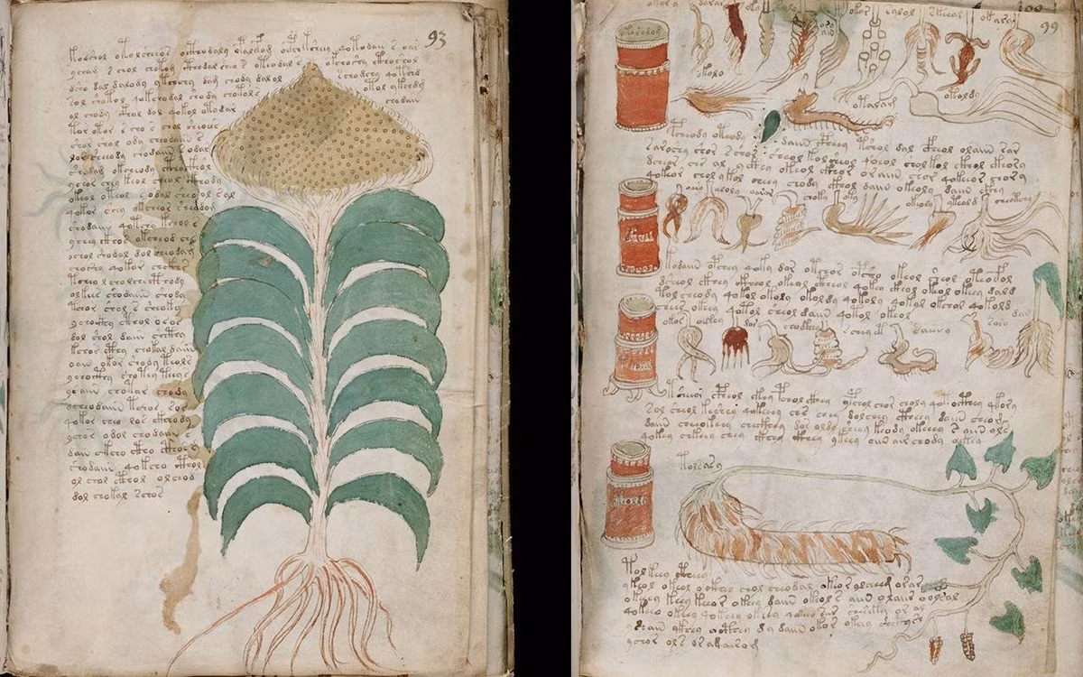 Các bảng được lựa chọn theo số lượng từ tương ứng sao cho tần suất xuất hiện thống kê của các ký tự giả Voynichese giống như trong Bản thảo Voynich. Ảnh: Public domain.