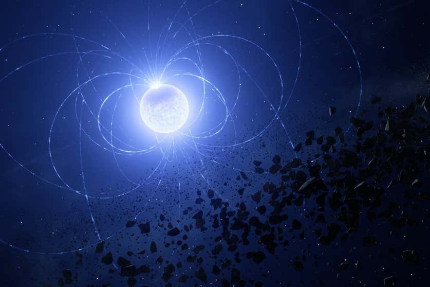 Trong sóng xung kích, màu đỏ đại diện cho hydro, màu xanh lục cho nitơ và màu xanh lam cho oxy tồn tại trong không gian giữa các vì sao. Ảnh: ESO/L. Calçada.