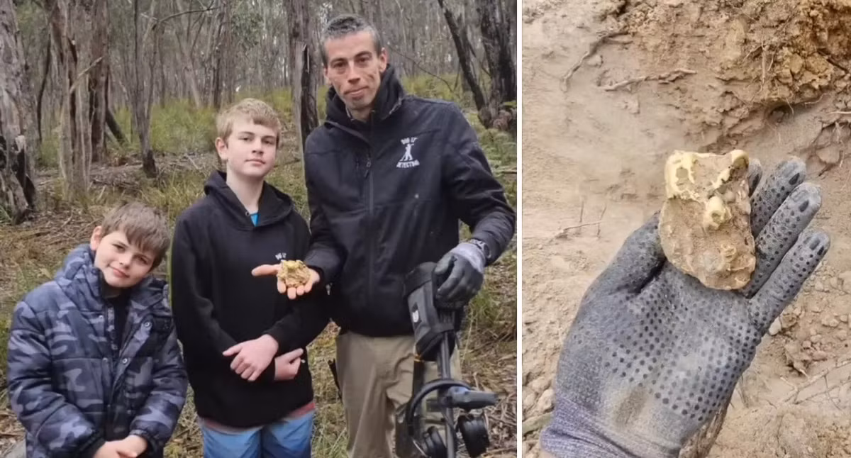 Ông Phillips cho biết thêm chưa từng chứng kiến hay trải qua điều gì tương tự. Ông biết chắc là đang đào trúng cái gì đó nhưng không nghĩ lại là một cục vàng thay vì cái móng ngựa như suy nghĩ ban đầu. Ảnh: YouTube.