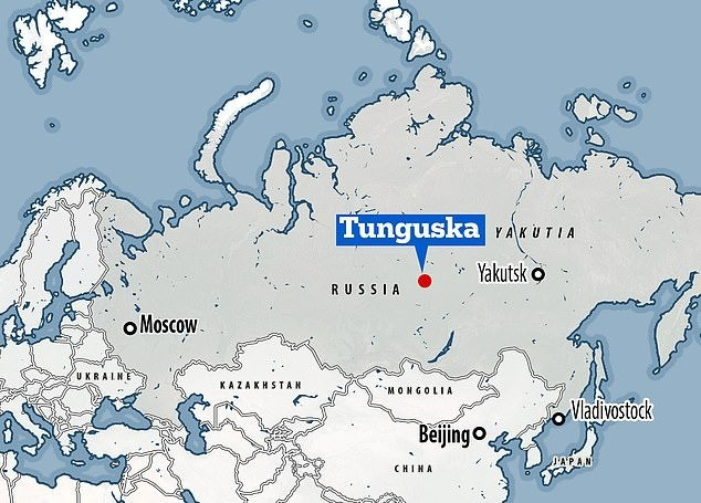 Trước sự việc này, một số nhà khoa học suy đoán một thiên thạch có kích thước lớn đã phát nổ ngay sau khi xâm nhập vào bầu khí quyển Trái đất. Vụ nổ Tunguska mà nhiều người chứng kiến là do thiên thạch này gây ra. Ảnh: Mail Online.