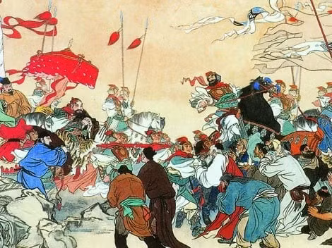 Tranh vẽ cuộc khởi nghĩa Hoàng Sào. Ảnh: Thehistoryofchina.