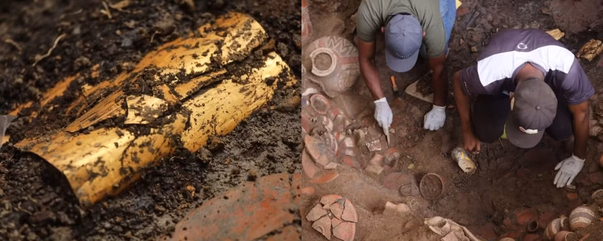 Số đồ tùy táng được tìm thấy trong mộ cổ không chỉ cho thấy sự giàu có của nhân vật thuộc tầng lớp thượng lưu mà còn tiết lộ thêm về cách người Coclé giao thương với các cộng đồng, nền văn hóa xung quanh. Ảnh: Panama Ministry of Culture.