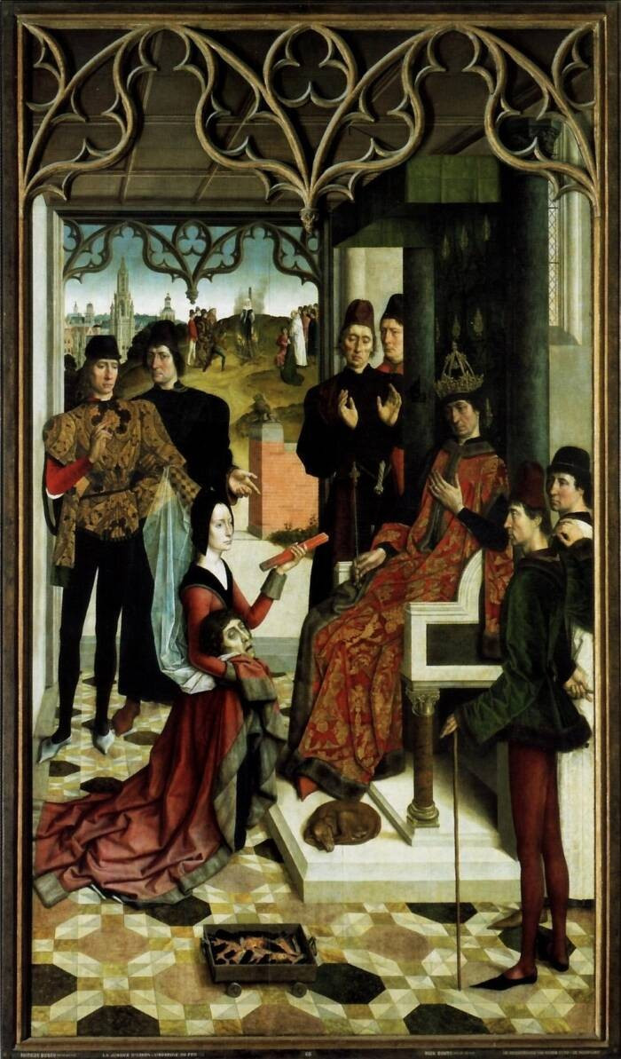 Nhiều phiên tòa thời Trung cổ xét xử bằng việc thực hiện các thử thách nguy hiểm và đáng sợ để xác định một người có tội hay vô tội. Theo đó, nghi phạm sẽ buộc phải thực hiện một thử thách đau đớn hoặc nguy hiểm như cầm một thanh sắt nóng hoặc bị ném xuống nước. Ảnh: Public Domain.