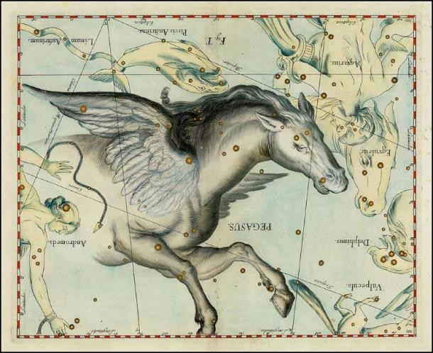Cuối cùng, thần Zeus biến ngựa thần Pegasus thành một chòm sao trên bầu trời. Ảnh: Public domain.