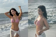 Sĩ Thanh tiếp tục “đốt mắt” netizen với bộ ảnh bikini khoe body trên biển