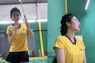Quỳnh Alee lộ nhan sắc thật khi đoạn clip chơi cầu lông được đăng tải