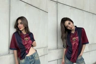 "Ngọc nữ showbiz Thái" diện áo đấu CLB Barcelona khoe vóc dáng cực đỉnh