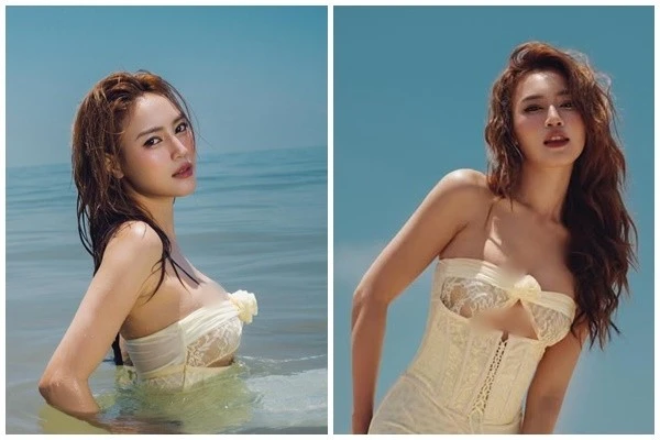 Lan Ngọc khoe vòng một tràn viền với váy áo táo bạo