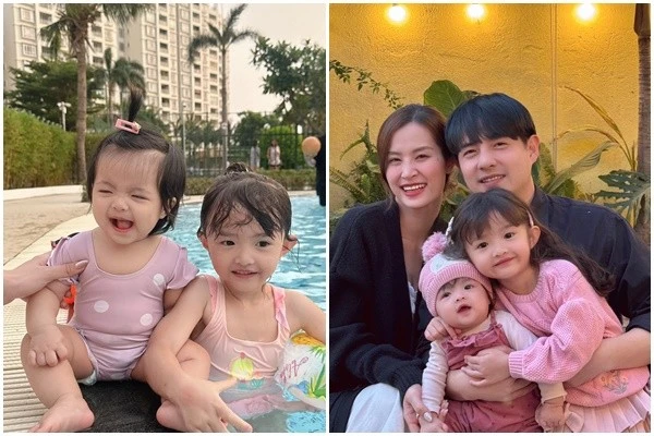 Hai cô con gái xinh như búp bê của Đông Nhi - Ông Cao Thắng