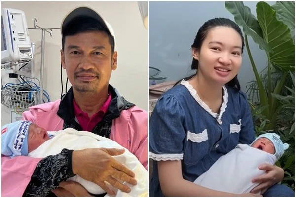 Diễn viên Tiết Cương và vợ kém 26 tuổi đón con đầu lòng