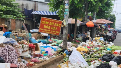 TP HCM: Rác thải bủa vây chợ đầu mối Hóc Môn