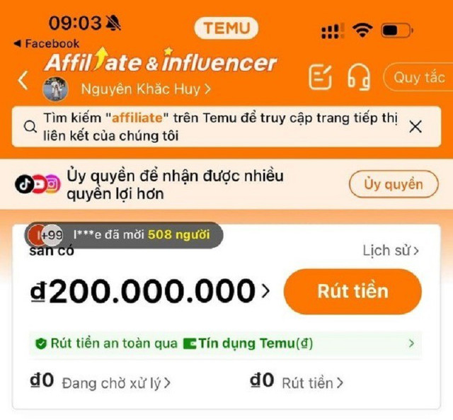 Rủ nhau cài đặt ứng dụng Temu để hưởng hoa hồng “siêu khủng” - Hình 2 Ru nhau cai dat ung dung Temu de huong hoa hong “sieu khung”-Hinh-2