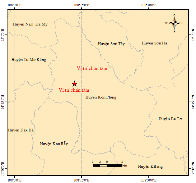 Sáng sớm nay, động đất lại rung chuyển Kon Tum Sang som nay, dong dat lai rung chuyen Kon Tum
